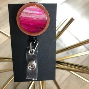 Retractable Nametag Badge Holder Lanyard Handmade